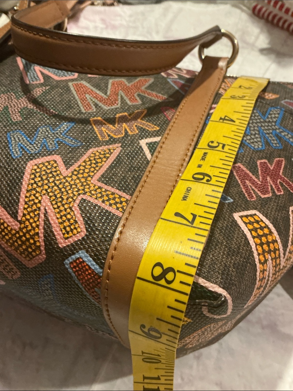 MICHAEL KORS Women’s Sullivan Leather Authentic Multi-Logo Convertible Satchel - Picture 16 of 16
